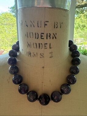 Classic Amethyst Bead Necklace